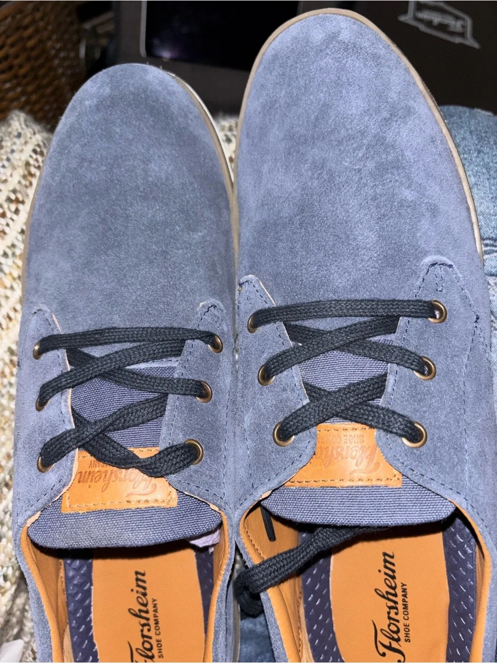 NEW!Florsheim Caper PT Navy Suede Lace-Up Casual Sneakers Sz 13 M